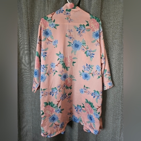 Sincerely Jules Pink Floral Kimono Size L - Picture 4 of 4